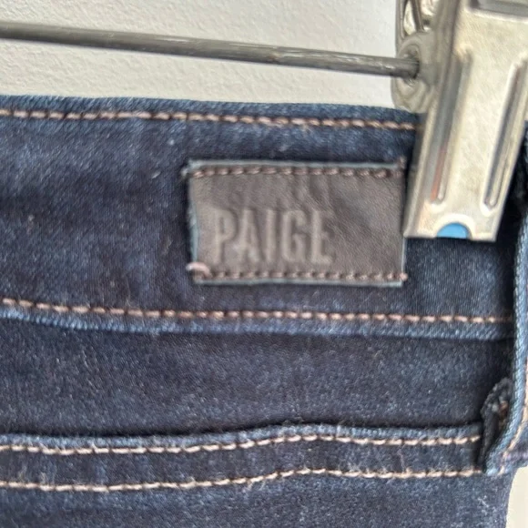 Women's Paige Verdugo Ankle Dark Blue Jeans - Picture 7 of 8